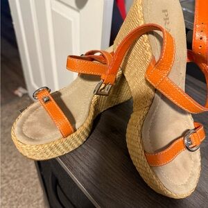 Orange Prada Shoes